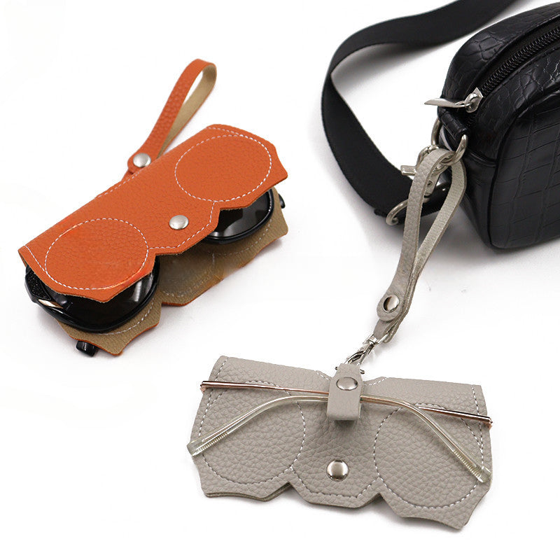 Wholesale Leather Retro Soft Bag Portable Glasses Storage Case